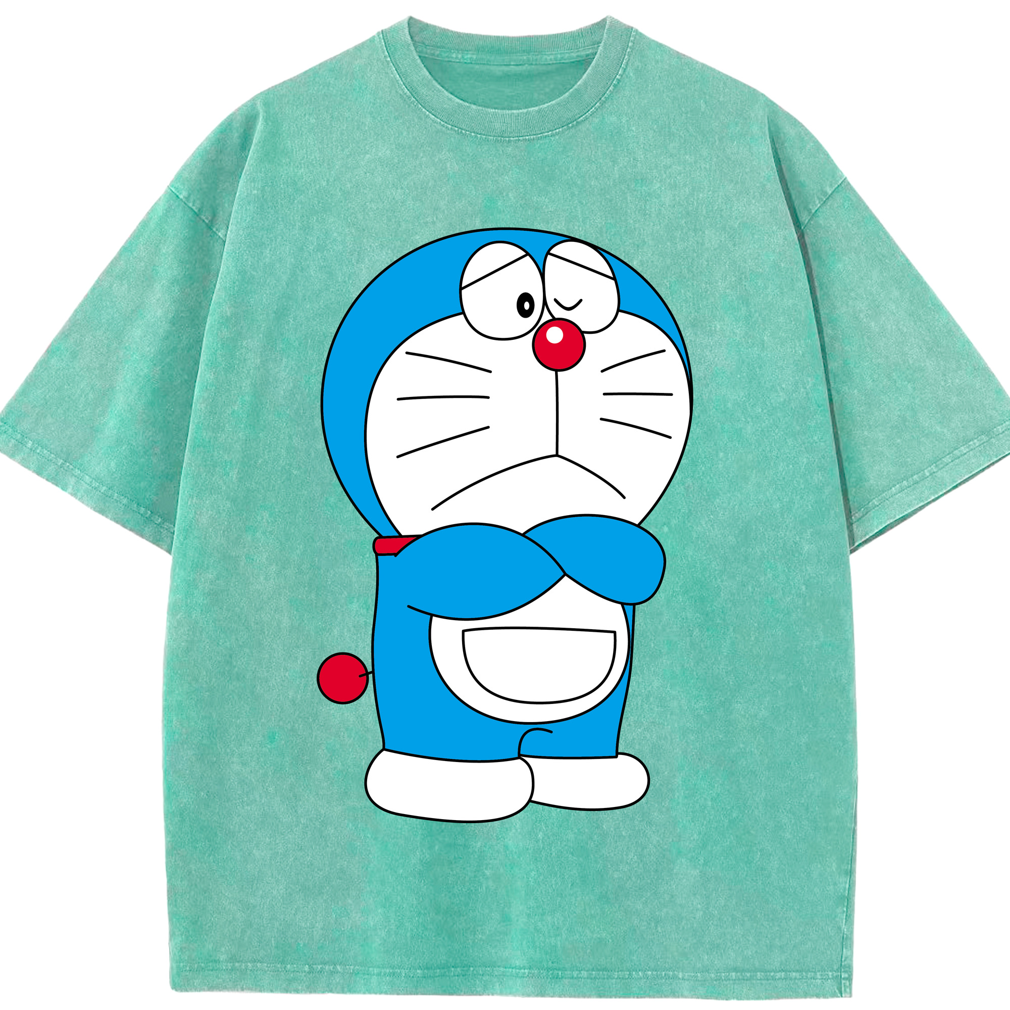 （画像用） ドラえもん Doraemon 綿100% ヴィンテージ風 半袖Tシャツ（フロントプリント）
